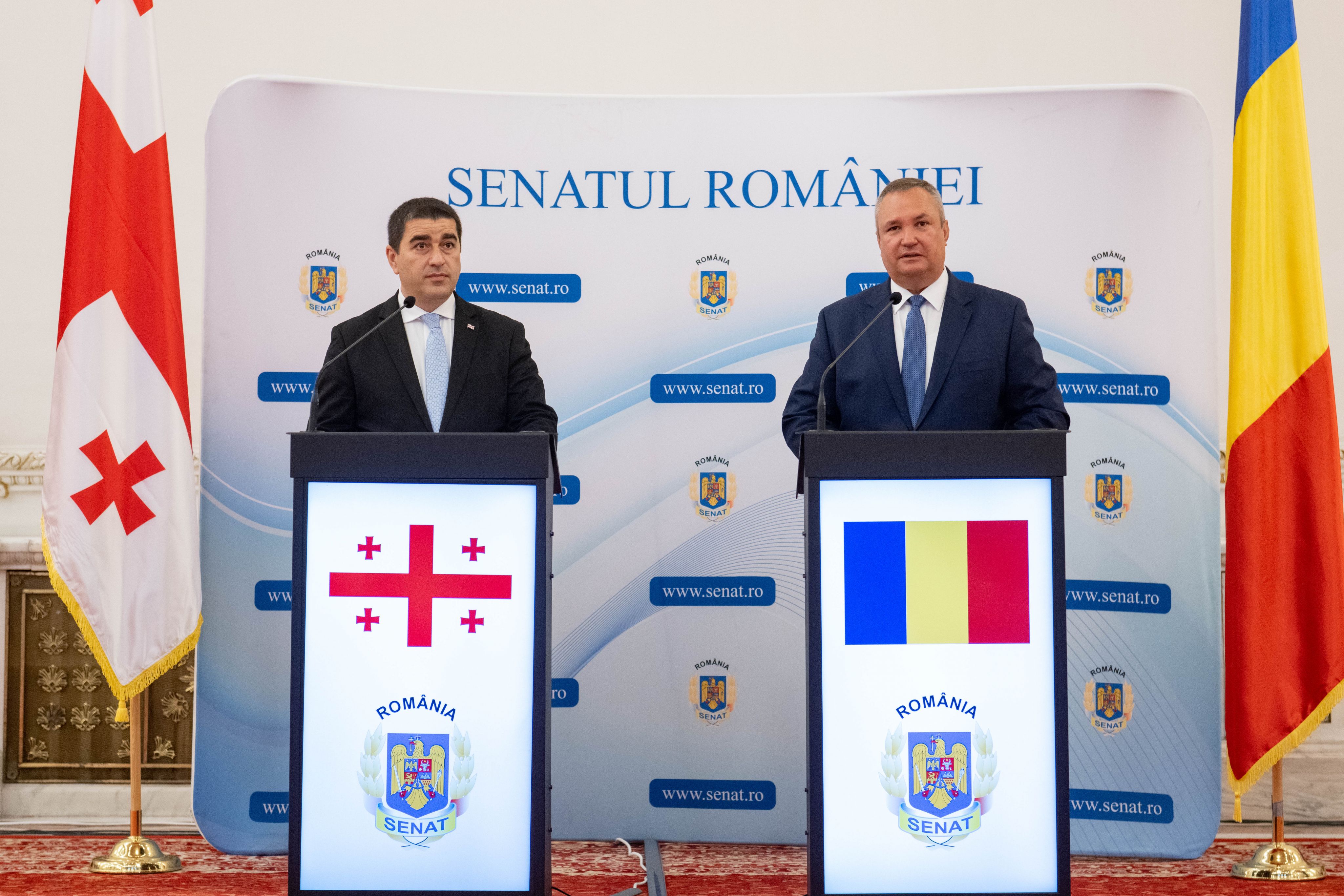  Declarația comună semnată de Președintele Senatului, Nicolae Ionel Ciucă, și Președintele Parlamentului din Georgia, Shalva Papuashvili 
